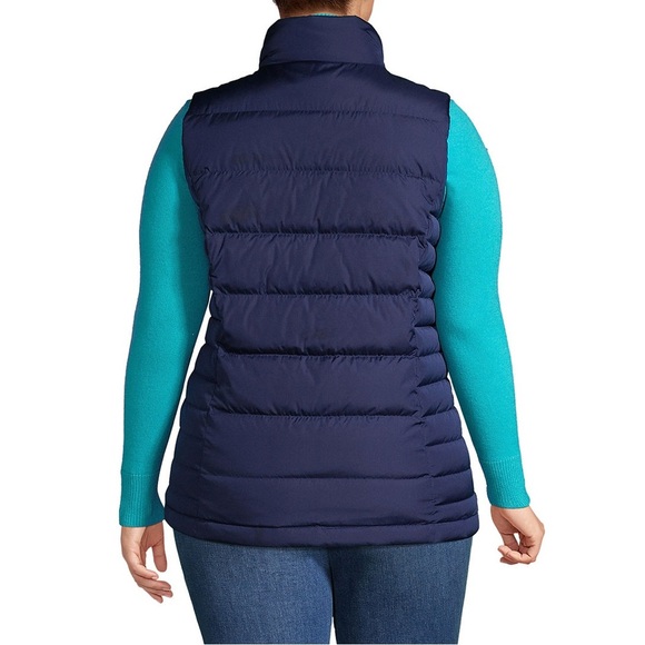 Womens Down Puffer Vest Deep Sea Navy Large Petite - Picture 2 of 4